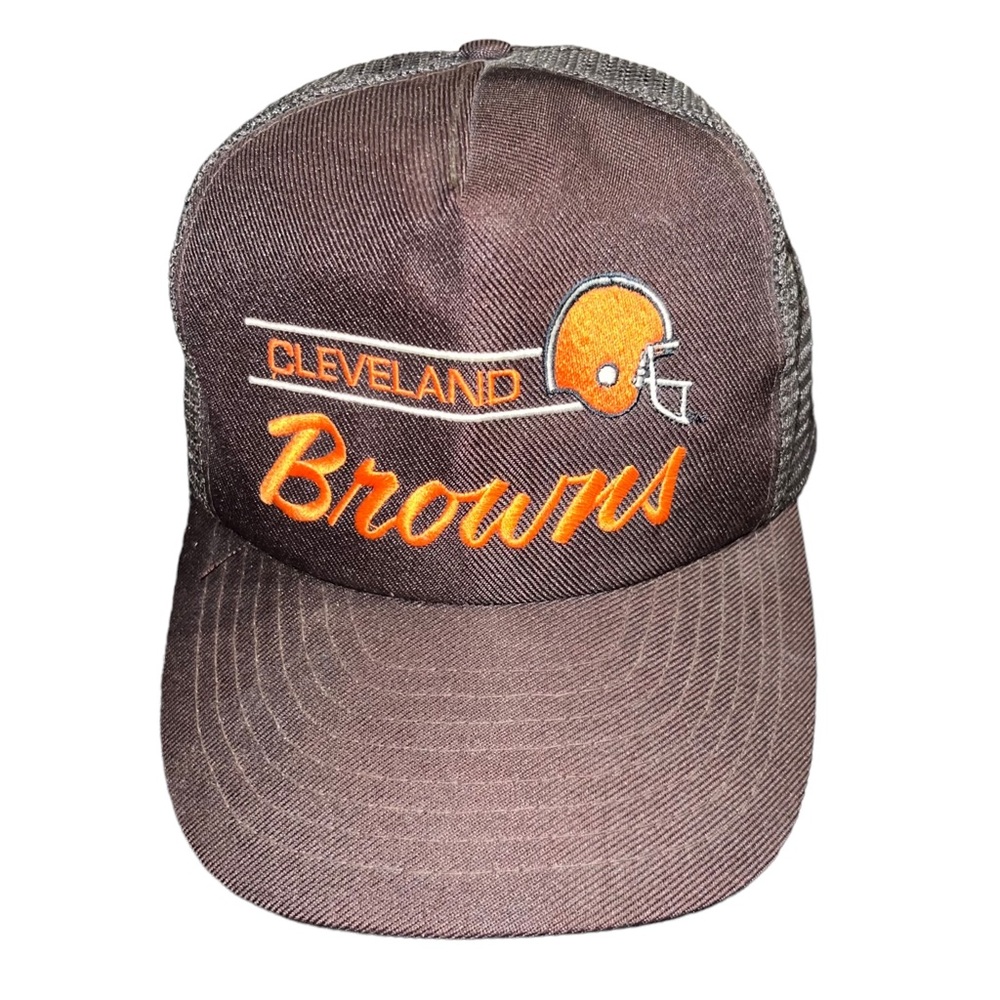 VTG 90s Cleveland Browns Annco Trucker Hat NFL